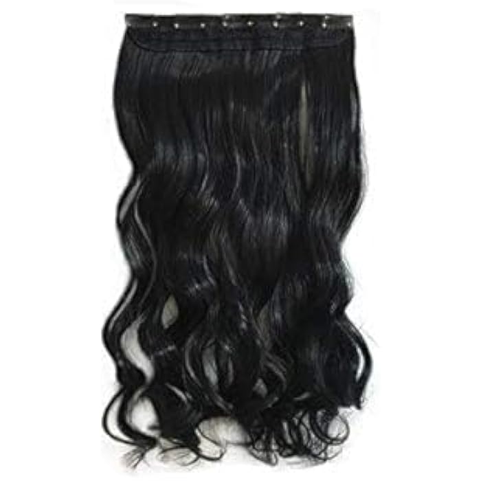 DILLARDS Women's Black Thick Long Curly Hair Seamless Hair Extension Wigs - Image 2